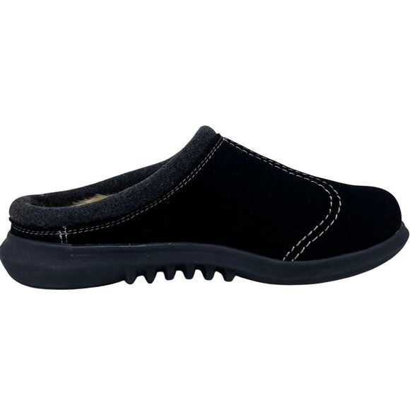 Spenco Mens Supreme Slide‎ Slipper Black Herringbone Wool Upper Size 8D - Picture 5 of 13